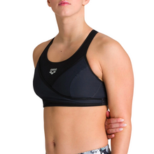 Load image into Gallery viewer, arena-womens-adjustable-cross-front-bra-top-black-003621-500-ontario-swim-hub-1
