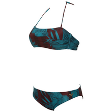 Load image into Gallery viewer,     arena-womens-allover-bandeau-bikini-burned-red-multi-004161-200-ontario-swim-hub-1