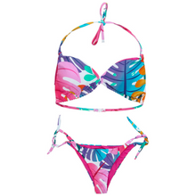 Load image into Gallery viewer, arena-womens-allover-bandeau-two-pieces-pink-flambe-multi-003056-901-ontario-swim-hub-1