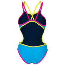 Load image into Gallery viewer, arena-womens-arena-one-double-cross-back-one-piece-swimsuit-turquoise-fluo-pink-004732-893-ontario-swim-hub-4