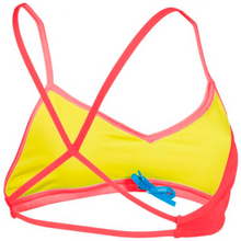 Load image into Gallery viewer, arena-womens-bandeau-live-bikini-top-fluo-red-yellow-star-002816-473-ontario-swim-hub-3