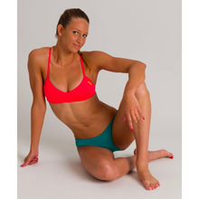 Load image into Gallery viewer, arena-womens-bandeau-live-bikini-top-fluo-red-yellow-star-002816-473-ontario-swim-hub-5
