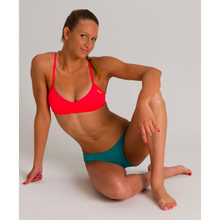 Load image into Gallery viewer, arena-womens-bandeau-live-bikini-top-fluo-red-yellow-star-002816-473-ontario-swim-hub-5