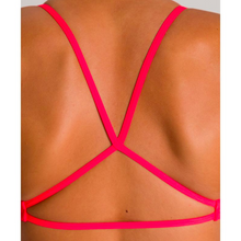 Load image into Gallery viewer, arena-womens-bandeau-live-bikini-top-fluo-red-yellow-star-002816-473-ontario-swim-hub-7