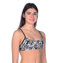 Load image into Gallery viewer, arena-womens-bandeau-play-bikini-top-black-white-001110-502-ontario-swim-hub-3