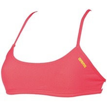 Load image into Gallery viewer,     arena-womens-bandeau-play-bikini-top-fluo-red-yellow-star-006464-473-ontario-swim-hub-1