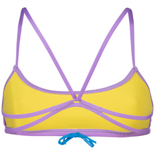Load image into Gallery viewer, arena-womens-bandeau-play-bikini-top-lavanda-yellow-star-006464-930-ontario-swim-hub-4