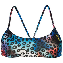 Load image into Gallery viewer, arena-womens-bandeau-play-bikini-top-neon-blue-multi-yellow-star-006464-830-ontario-swim-hub-1