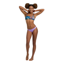 Load image into Gallery viewer, arena-womens-bandeau-play-bikini-top-neon-blue-multi-yellow-star-006464-830-ontario-swim-hub-5