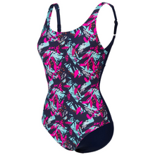 Load image into Gallery viewer, arena-womens-bodylift-swimsuit-francy-wing-back-c-cup-navy-freak-rose-multi-006045-750-ontario-swim-hub-1