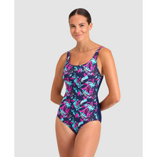 Load image into Gallery viewer, arena-womens-bodylift-swimsuit-francy-wing-back-c-cup-navy-freak-rose-multi-006045-750-ontario-swim-hub-5