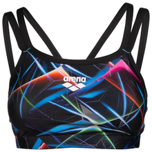 Load image into Gallery viewer, arena-womens-bra-top-allover-print-black-multi-005719-550-ontario-swim-hub-1