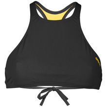 Load image into Gallery viewer, arena-womens-crop-think-bikini-top-black-yellow-star-006465-503-ontario-swim-hub-2