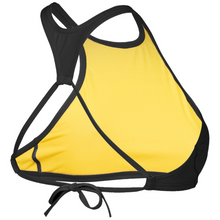 Load image into Gallery viewer, arena-womens-crop-think-bikini-top-black-yellow-star-006465-503-ontario-swim-hub-3