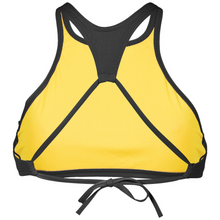 Load image into Gallery viewer, arena-womens-crop-think-bikini-top-black-yellow-star-006465-503-ontario-swim-hub-4