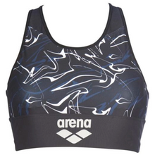 Load image into Gallery viewer, arena-womens-gym-bra-top-mesh-back-paint-black-001587-515-ontario-swim-hub-2
