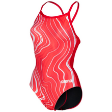 Load image into Gallery viewer, arena-womens-marbled-lightdrop-back-one-piece-swimsuit-red-red-multi-005563-450-ontario-swim-hub-1