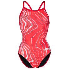 Load image into Gallery viewer, arena-womens-marbled-lightdrop-back-one-piece-swimsuit-red-red-multi-005563-450-ontario-swim-hub-2