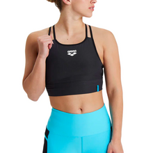 Load image into Gallery viewer, arena-womens-mesh-back-bra-top-black-black-005067-500-ontario-swim-hub-1