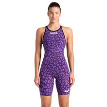 Load image into Gallery viewer, arena-womens-powerskin-carbon-air2-open-back-limited-edition-leopard-skin-violet-006341-877-ontario-swim-hub-1