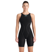 Load image into Gallery viewer, arena-womens-powerskin-impulso-open-back-black-teal-008603-100-ontario-swim-hub-1