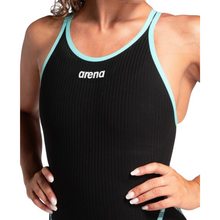 Load image into Gallery viewer, arena-womens-powerskin-primo-open-back-kneeskin-black-teal-007768-100-ontario-swim-hub-4