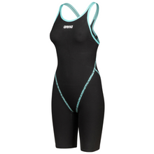 Load image into Gallery viewer, arena-womens-powerskin-primo-open-back-kneeskin-black-teal-007768-100-ontario-swim-hub-6