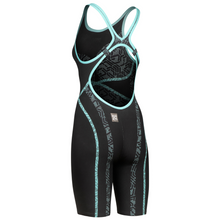 Load image into Gallery viewer, arena-womens-powerskin-primo-open-back-kneeskin-black-teal-007768-100-ontario-swim-hub-8