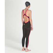 Load image into Gallery viewer, arena-womens-powerskin-r-evo-open-water-open-back-black-fluo-yellow-25108-503-ontario-swim-hub-3