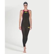 Load image into Gallery viewer, arena-womens-powerskin-r-evo-open-water-open-back-black-fluo-yellow-25108-503-ontario-swim-hub-4