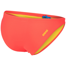 Load image into Gallery viewer, arena-womens-real-brief-bikini-bottom-fluo-red-yellow-star-006469-473-ontario-swim-hub-3