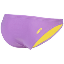 Load image into Gallery viewer, arena-womens-real-brief-bikini-bottom-lavanda-yellow-star-006469-930-ontario-swim-hub-3