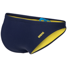 Load image into Gallery viewer, arena-womens-real-brief-bikini-bottom-navy-yellow-star-006469-730-ontario-swim-hub-3