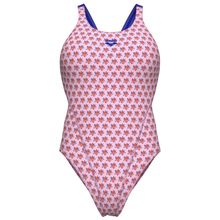 Load image into Gallery viewer, arena-womens-swimsuit-bouquet-swim-tech-back-pink-multi-neon-blue-010740-580-ontario-swim-hub-2