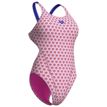 Load image into Gallery viewer, arena-womens-swimsuit-bouquet-swim-tech-back-pink-multi-neon-blue-010740-580-ontario-swim-hub-3