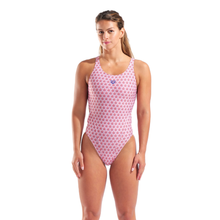 Load image into Gallery viewer, arena-womens-swimsuit-bouquet-swim-tech-back-pink-multi-neon-blue-010740-580-ontario-swim-hub-5