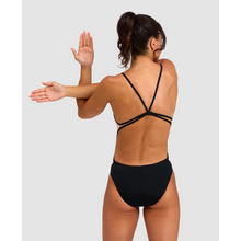 Load image into Gallery viewer, arena-womens-swimsuit-circle-stripe-lace-back-black-multicolour-005927-550-ontario-swim-hub-6