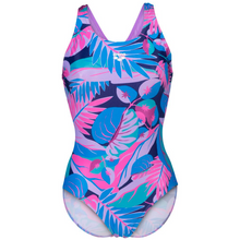 Load image into Gallery viewer, arena-womens-swimsuit-control-pro-back-tropic-print-lavanda-navy-multi-005934-970-ontario-swim-hub-2