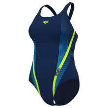 Load image into Gallery viewer, arena-womens-swimsuit-dynamic-swim-pro-back-navy-artic-lime-011734-760-ontario-swim-hub-1