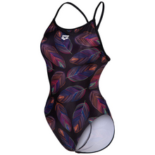 Load image into Gallery viewer, arena-womens-swimsuit-falling-leaves-booster-back-black-black-multi-005936-550-ontario-swim-hub-1