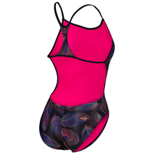 Load image into Gallery viewer, arena-womens-swimsuit-falling-leaves-booster-back-black-black-multi-005936-550-ontario-swim-hub-3