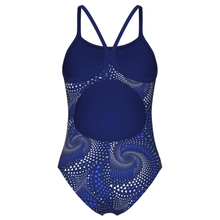 Load image into Gallery viewer, arena-womens-swimsuit-fireflow-lightdrop-back-navy-team-navy-010155-700-ontario-swim-hub-2