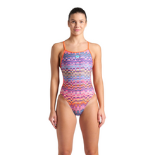 Load image into Gallery viewer, arena-womens-swimsuit-ondulation-lace-back-multi-violet-bright-coral-008155-194-ontario-swim-hub-4
