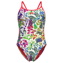 Load image into Gallery viewer, arena-womens-swimsuit-painting-lace-back-multi-bright-coral-011686-140-ontario-swim-hub-2