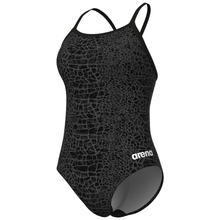 Load image into Gallery viewer, arena-womens-swimsuit-snakeskin-lightdrop-back-black-team-black-010157-500-ontario-swim-hub-1