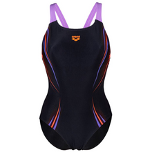 Load image into Gallery viewer, arena-womens-swimsuit-spikes-pro-back-black-lavanda-005971-590-ontario-swim-hub-2