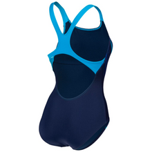 Load image into Gallery viewer, arena-womens-swimsuit-spikes-pro-back-navy-turquoise-005971-780-ontario-swim-hub-3
