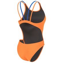 Load image into Gallery viewer, arena-womens-swimsuit-swim-tech-multi-solid-team-orange-neon-blue-008054-380-ontario-swim-hub-3