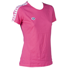 Load image into Gallery viewer, arena-womens-t-shirt-team-pink-flambe-white-pink-flambe-001225-941-ontario-swim-hub-1