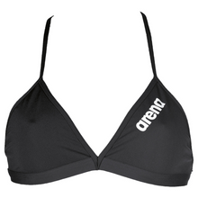 Load image into Gallery viewer, arena-womens-team-swim-top-tie-back-solid-black-white-004768-550-ontario-swim-hub-2